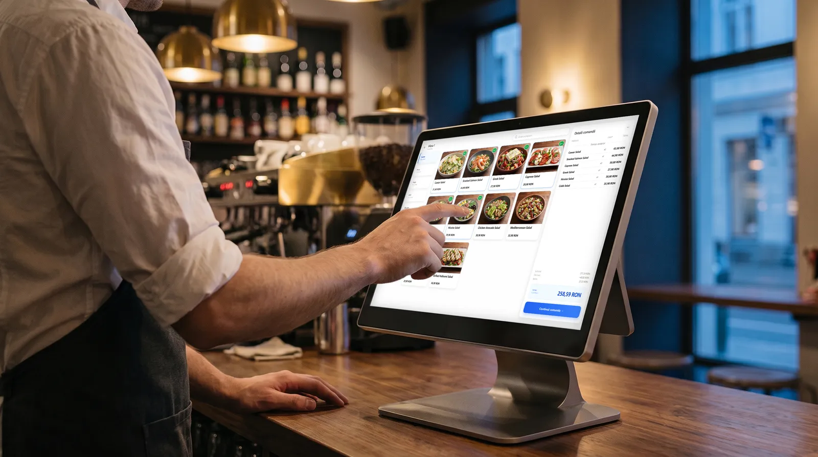 Personal dintr-un local folosind sistemul MESA în timpul serviciului.